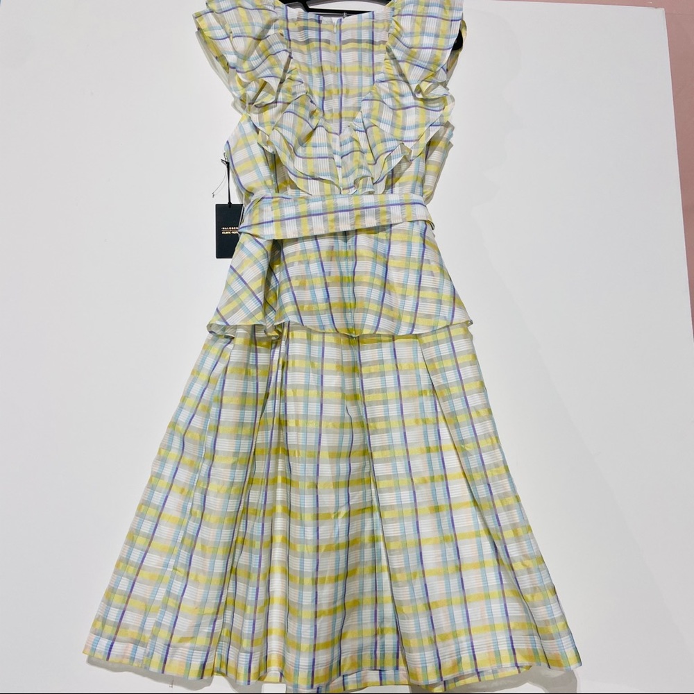 Halogen X Atlantic-Pacific Bow Plaid Ruffle Dress - Picture 7 of 7